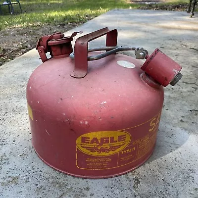 Vtg Eagle U2-26-S Galvanized Steel Type II Two Gallon Gas Safety Can No Spout • $17.60