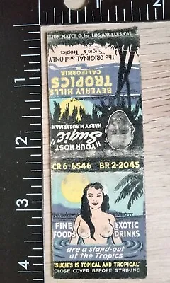 Risque Vintage Tiki Matchbook Cover Sugie's Tropics Beverly Hills 3D • $19