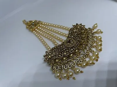 Indian Jewellery Gold Jhomer Jhumer Passa  Tikka Tika Headpiece Matha Patti • £9.99