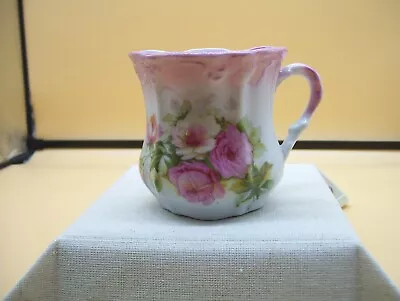 Antique Floral Shaving Mug Mustache Cup With Soap Shelf No Chips Or Cracks • $21.95