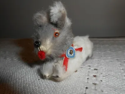 Vintage Original Real Fur Miniature Toy W Germany Stuffed Dog Original Label • $29.95