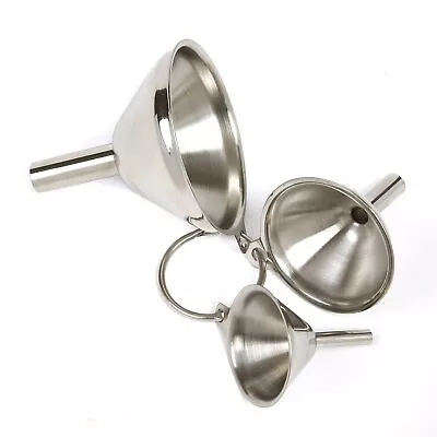 Norpro Set Of 3 Mini Stainless Steel Funnels • $13.05