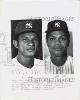 1973 Press Photo New York Yankees Brothers Matty And Felipe Alou Traded. • $12.99