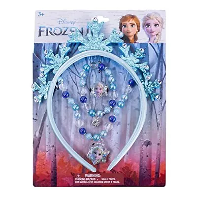 Frozen Princess Dress Up Accessory Set - 3 Pcs Jewelry Set - Blue Princess Elsa • $20.20