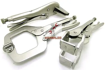 3pc Locking Grip Welding Clamp  C-Clamp Sheet Metal Clamp Plier Tool Set • $25.99