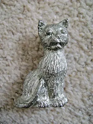 Collectable Metal-Pewter MERLIN Miniature Cat  Figurine-ornament • £13