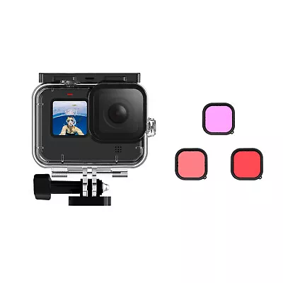 Waterproof Case With 3 Lens Filters For GoPro Hero 12 11 10 9 Black  • $33.99