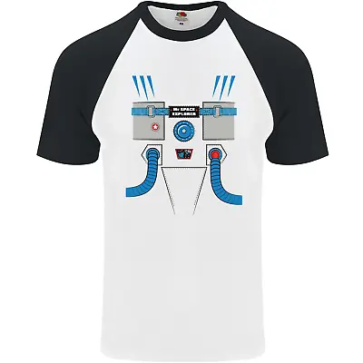 Astronaut Fancy Dress Costume Mens S/S Baseball T-Shirt • £8.99