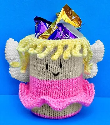 KNITTING PATTERN - Christmas Fairy Inspired Holder 15cm Tall -fit Tin Can • £3.25