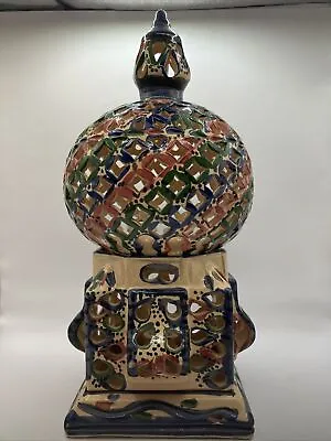 Large Moroccan Pottery Lantern Candle Holder • $64