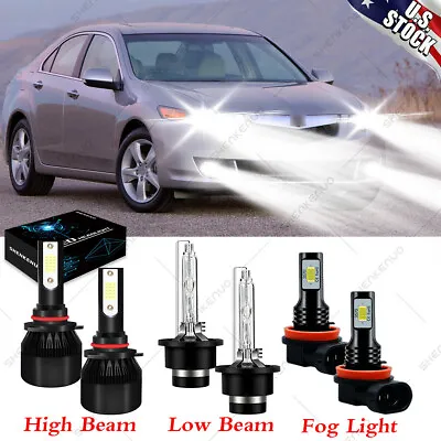 For Acura TSX 2009-2014 Combo HID/LED Headlight Hi/Lo Beam + Fog Light Bulbs Kit • $37.93