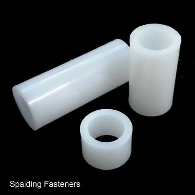 £1.67 • Buy White Nylon Plastic SPACERS Standoff Washer M3 M4 M5 M6 M8 M10 Or M12