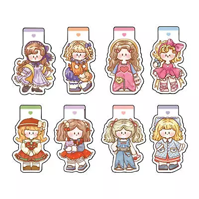 Cartoon Magnetic Bookmark Cute Girl Reading Book Marker For School Students • $7.53