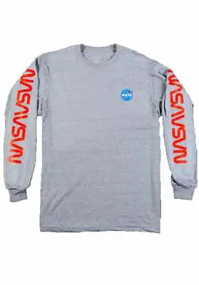 Habitat Skateboards NASA Worm Repeat L/S T-Shirt - Grey Heather MENS SIZE XL • £20