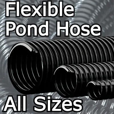 £130.98 • Buy Black Ribbed Flexible Pond Hose Fish Garden Filter Pump Marine Flexi Pipe