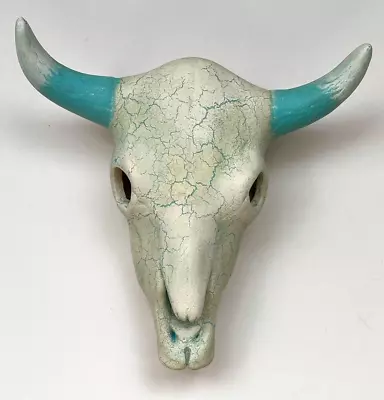 VTG Ceramic Longhorn Bull Skull Sculpture Southwestern Art Décor Wall Hanging • $19.50