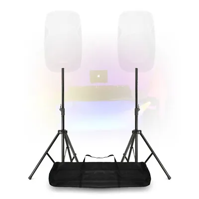 £45 • Buy Speaker Stand Kit 2x Height Adjustable Tripod Locking Stands Mobile DJ Carry Bag