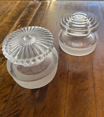 Two Large Ground Glass Bottle Stoppers For Apothecary Bottles (lot Of 2) • $6.99