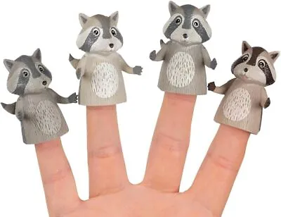 Mcphee 4 Piece Set Finger Raccoons Finger Puppets • $22.99