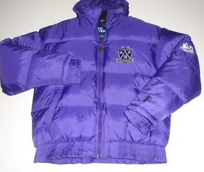 LA KINGS Goose Down Puffer Jacket VTG 90s Pro Player Insulated NHL Coat NEW Md • $99.99