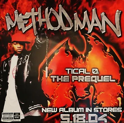 Original Method Man TICAL 0: THE PREQUEL 24  X 24  Promo Retail Wall Poster RARE • $19.99