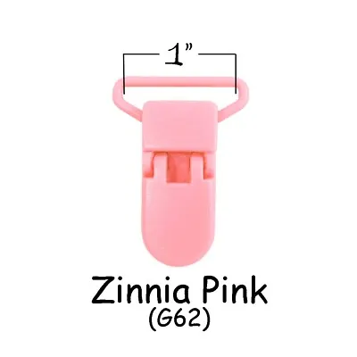 25 KAM Plastic Paci Pacifier - Suspender / Bib Holder Clips - 1  Zinnia Pink • $8.75