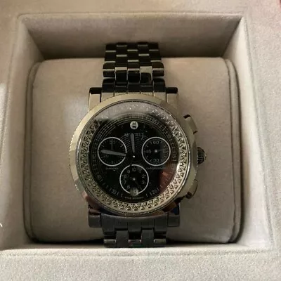 Michele Sport Sail Noir Watch 96 Diamonds New W Tags • $800