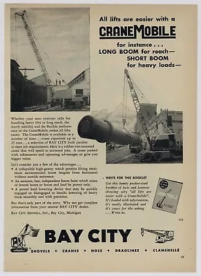 1952 Bay City Cranemobile Ad: Bay City Shovels - Bay City Michigan • $17.76