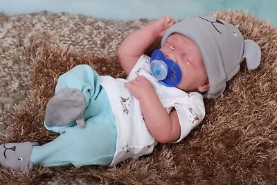 IT'S A BABY BOY! Crying PREEMIE Berenguer Life Like Reborn Pacifier Doll +Extras • $169.57