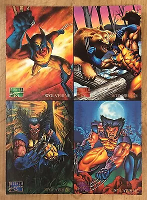 1995 Fleer Marvel Masterpieces / 4 Card WOLVERINE Uncut Promo Sheet • $3.79