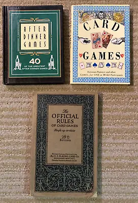 Lot~3 Books About Games~Art Deco Era 1924~2 Newer Little Hardbacks~Illustrated! • $5.49