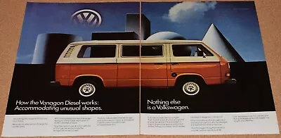 1982 Print Ad VW Volkswagen Vanagon Diesel Accommodating Unusual Shapes Ride  • $9.98