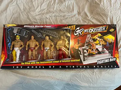 Gr Flex Force Ultimate Warrior Power Toy Wrestling Figures With Weapons & Ring. • £24.95