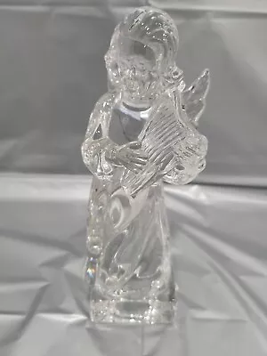 Mikasa 8  Lead Glass Crystal Angel Figurine W/ Harp  • $10