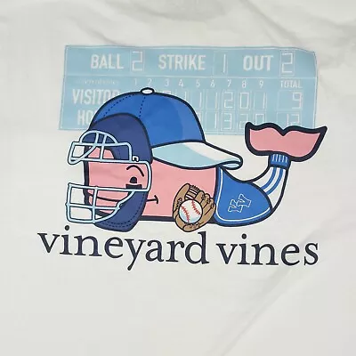 Vineyard Vines T Shirt Mens Size Medium White Whale Casual Short Sleeve * • $18.95