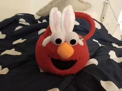 Sesame Street ELMO EASTER BUNNY BASKET  Plush Face And Ears • $12.99