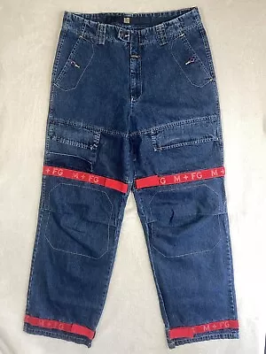 Vintage Marithe Francois Girbaud Jeans Mens Red Shuttle Tape MFG 34x33 • $99.99