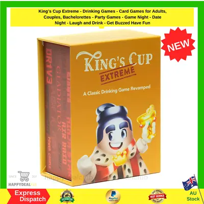 Kings Cup Extreme Drinking Card Games For Adults Couples Bachelorettes Party Toy • $36.99