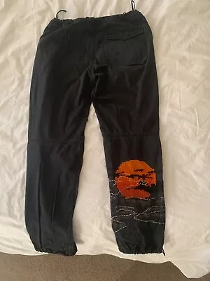 Maharishi Snopants Xl Black With Orange Sun Design • £160