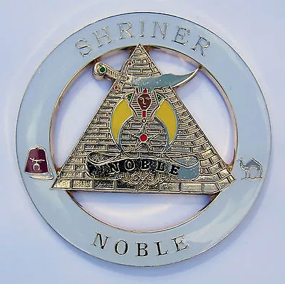 Auto Emblem Shrine Shriner Noble White (SCA-1029) Metal Enamel Mason Freemason • $9.99