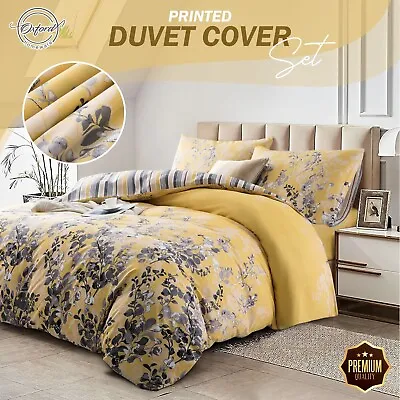 Luxury Reversible Duvet Cover Quilt Cover Bedding Set Single Double King Size • £8.99