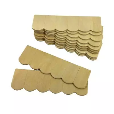 $6.50 • Buy Dollhouse Fish Scale Wooden Shingle Strips Unfinished Roofing Tiles Pack Of 12