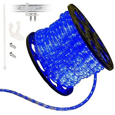 $24.99 • Buy Assorted Size 3/8  Blue LED Rope Lighting Flexible Indoor Outdoor Christmas Xmas