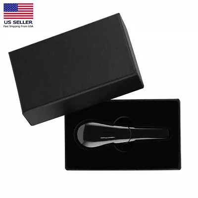 Portable Smoking Pipe Magnetic Metal Spoon Black With Gift Box For Men Gift • $11.95