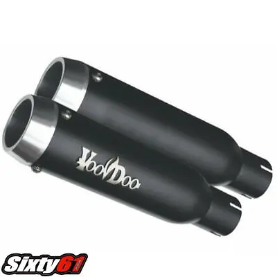 Hayabusa Voodoo Exhaust 2008-2019 2020 Dual Mini Meg Shorty Black Steel Suzuki • $539.99