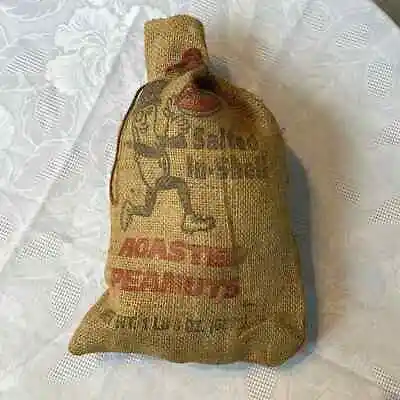 Mr. Peanut Salted In Shell Roasted Peanuts Burlap Sack Bag • £11.40