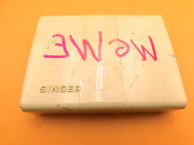 Vintage Singer Sewing Box White Plastic With Contents • $12.99