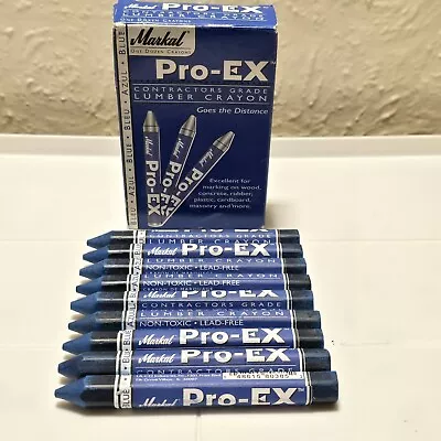 Markall Pro-EX Contractors Grade Lumber Crayons Lot Of 9 - BLUE • $17.99