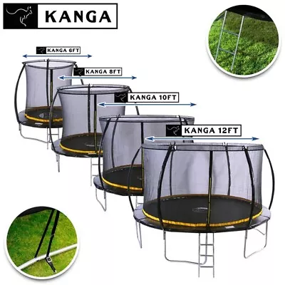 Trampoline Kanga Premium 6ft 8ft 10ft 12ft With Enclosure Ladder & Anchor Kit • £219.95