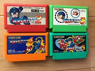 Lot Rockman 2 3 4 5 Famicom Nintendo FC NES NTSC-J Japan Import MEGAMAN • $52.65